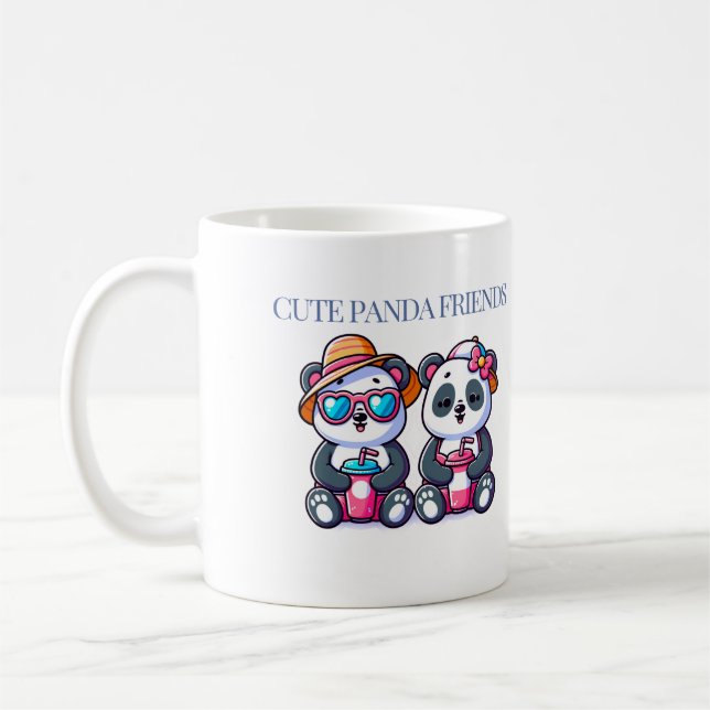 Niedliches Panda-Design Kaffeetasse (Links)