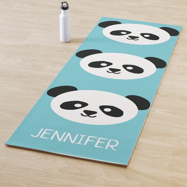 Niedliches Panda-Gesicht Kawaii personalisiertes Yogamatte (Beispiel)