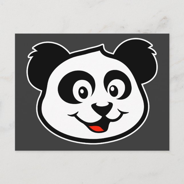 Niedliches Panda-Gesicht Postkarte (Vorderseite)