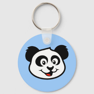 Niedliches Panda-Gesicht Schlüsselanhänger