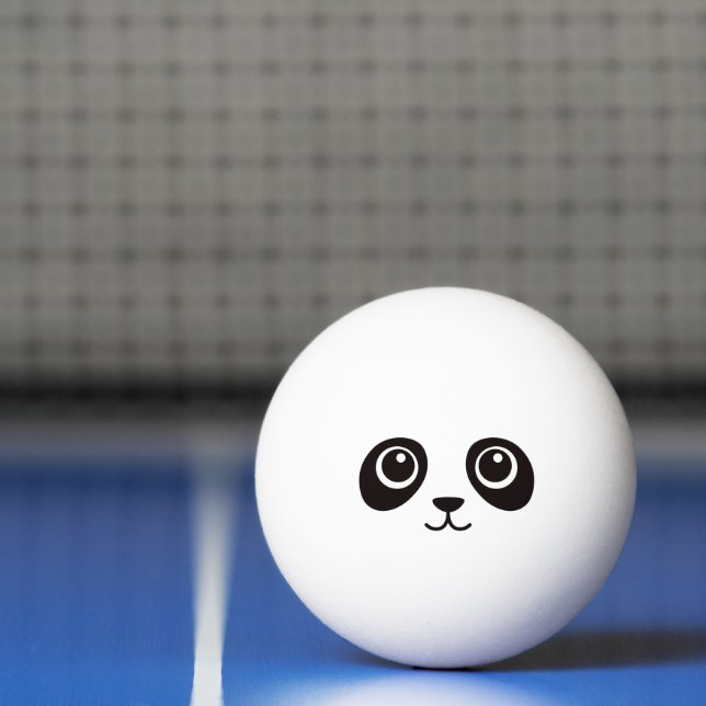Niedliches Panda-Gesicht Tischtennisball (Netto)