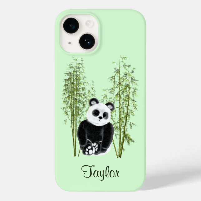 Niedliches Panda in Bamboo Case-Mate iPhone Hülle (Rückseite)