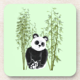 Niedliches Panda in Bamboo Getränkeuntersetzer