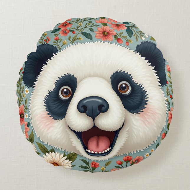 Niedliches Panda Kissen Kissen (Vorderseite)