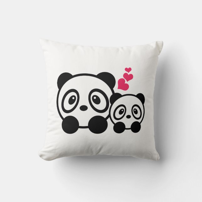 Niedliches Panda-Kissen Kissen (Vorderseite)
