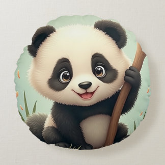niedliches Panda-Kissen Rundes Kissen