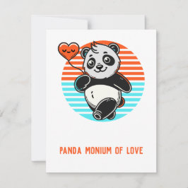 Niedliches Panda "Panda-monium of Liebe" Feiertagskarte