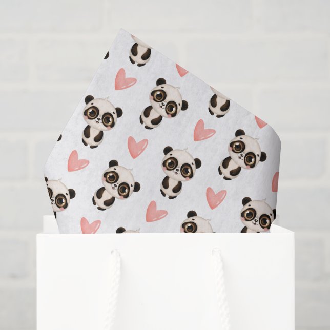 niedliches Panda-Party Seidenpapier (Geschenktüte)