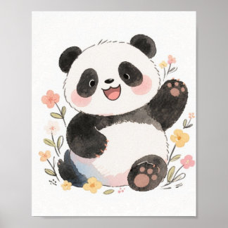 Niedliches Panda-Poster Poster