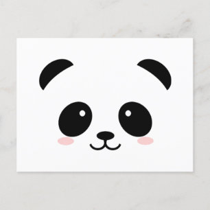 Niedliches Panda schwarz-weiß Postkarte