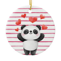 Niedliches Panda und Herz
