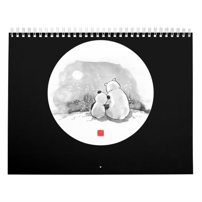 Niedliches Panda- und Polar-Bärentier Kalender (Titelbild)