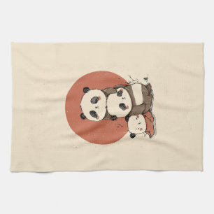 Niedliches Pandas-Design Geschirrtuch