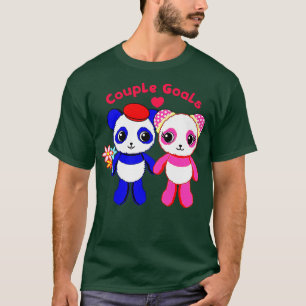 Niedliches Pandas-Paar T-Shirt