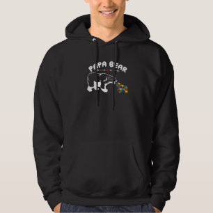 Niedliches Papa Bär Rätsel Autismus Aufklärung Mon Hoodie