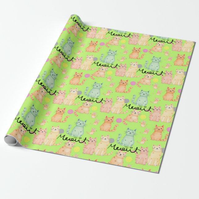 Niedliches Papier für katzenartige Wrapping - Ador Geschenkpapier (Ungerollt)