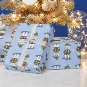 Niedliches Papier zum Umhüllen des Bärenblau Geschenkpapier