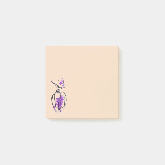 Niedliches Parfümmode-Illustrationsbriefpapier Post-it Klebezettel (Vorderseite)