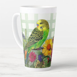 Niedliches Parkett und Blume Milchtasse