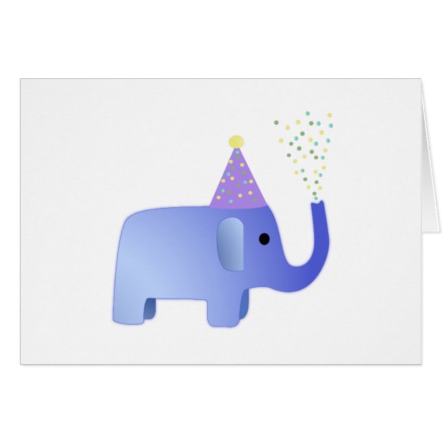 Niedliches Party Elephant (Vorderseite (Horizontal))