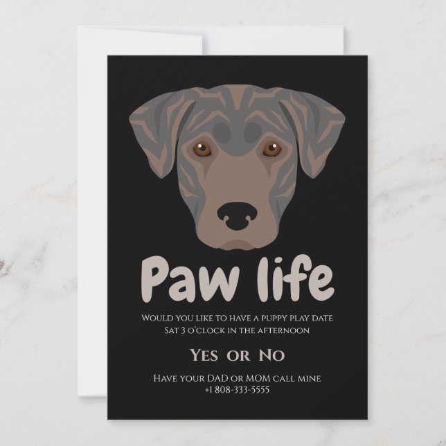 Niedliches Party für Hundehunde Einladung (Vorderseite)