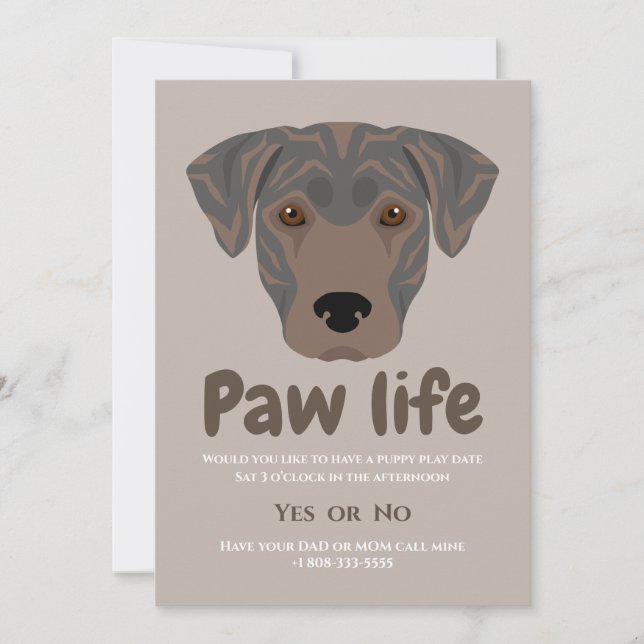 Niedliches Party für Hundehunde Einladung (Vorderseite)