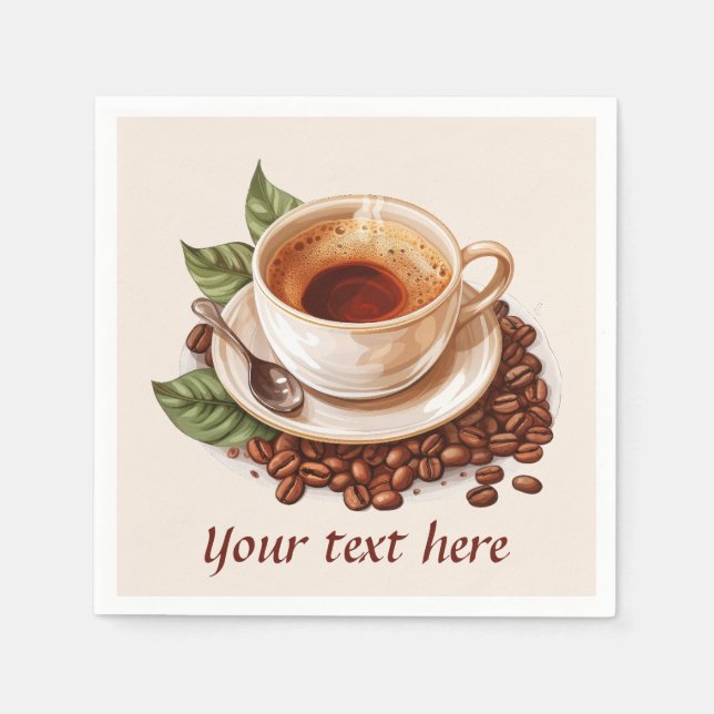 Niedliches Party für Kaffee Serviette (Vorderseite)