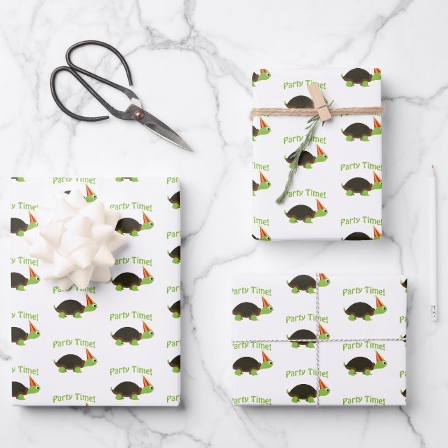 Niedliches Party Geschenkpapier Set (Vorderseite)