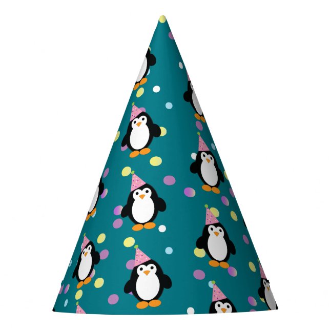 Niedliches Party Pinguin Partyhütchen (Vorderseite)