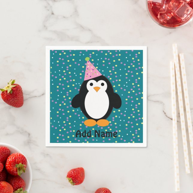 Niedliches Party Pinguin Serviette (Beispiel)