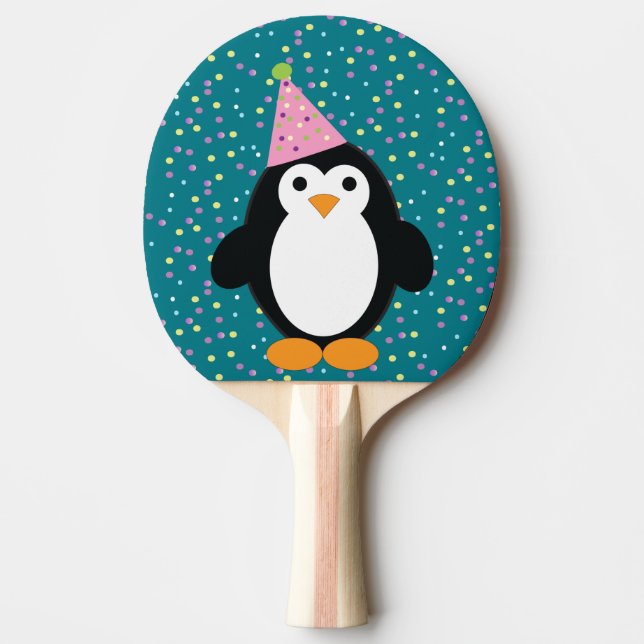 Niedliches Party Pinguin Tischtennis Schläger (Vorderseite)