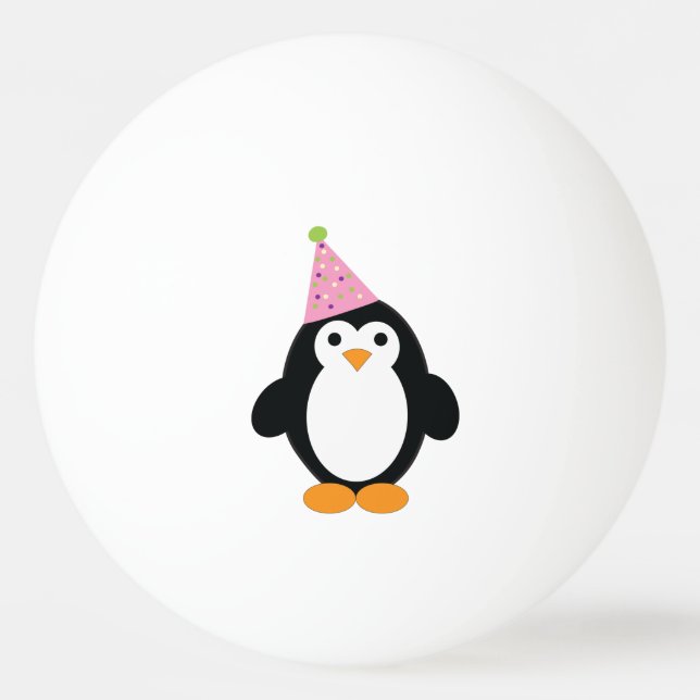 Niedliches Party Pinguin Tischtennisball (Vorderseite)