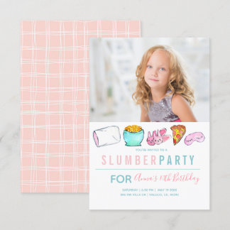 Niedliches Party schlummern über Geburtstag schlaf Einladung