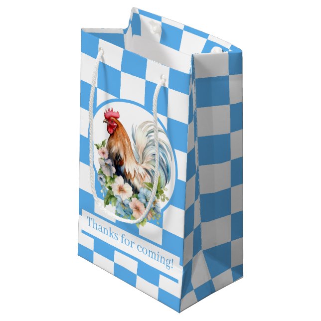 niedliches Party serviert Hahn vielen Dank Kleine Geschenktüte (Vorderseite Schrägansicht)