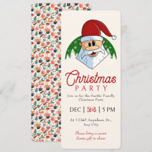 Niedliches Party Weihnachten Einladung