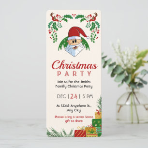 Niedliches Party Weihnachten Einladung