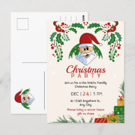 Niedliches Party Weihnachten Postkarte