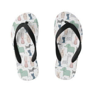 Niedliches Pastel Baby-Tiermuster Kinderbadesandalen