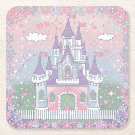 Niedliches Pastel Castel Untersetzer Set