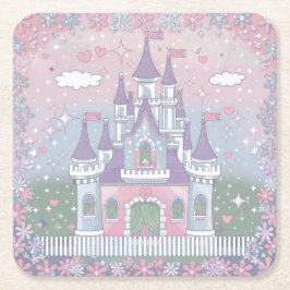Niedliches Pastel Castel Untersetzer Set