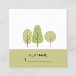 NIEDLICHES PASTEL GREEN TREE TRIO LANDSCAPING PREI QUADRATISCHE VISITENKARTE