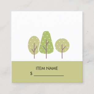 NIEDLICHES PASTEL GREEN TREE TRIO LANDSCAPING PREI QUADRATISCHE VISITENKARTE
