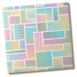 Niedliches Pastel Ombre Rainbow Geometrisches Must Fliese<br><div class="desc">Niedliche Pastel Ombre Rainbow Geometric Muster Keramik Tile. Dieses interessante Farbgeblockungsmuster zeichnet sich durch verschiedene Farbtöne in vielen Farben des Regenbogens aus und hat sowohl einen ombre-Effekt als auch einige Streifen, die durch den ganzen Regenbogen fließen. Ob Sie gewollt haben, diese Kachel als kleinen Untersetzer oder Trivet für einen Drink...</div>