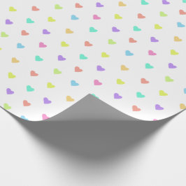 Niedliches Pastel-Regenbogen-Herzmuster Geschenkpapier