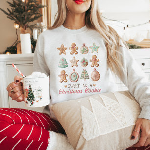 Niedliches Pastel Weihnachtskeks Sweatshirt