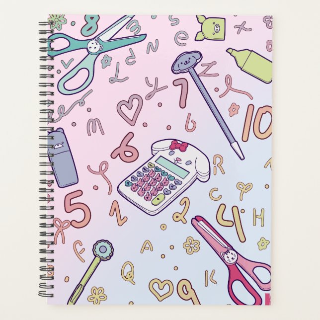 Niedliches Pastell Planner Journal Planer (Vorderseite)