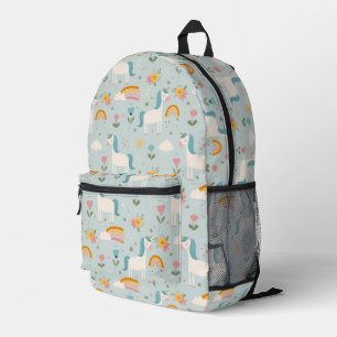 Niedliches Pastell-Regenbogen-Muster Bedruckter Rucksack