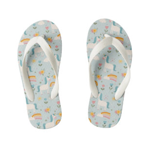 Niedliches Pastell-Regenbogen-Muster Kinderbadesandalen