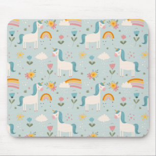 Niedliches Pastell-Regenbogen-Muster Mousepad