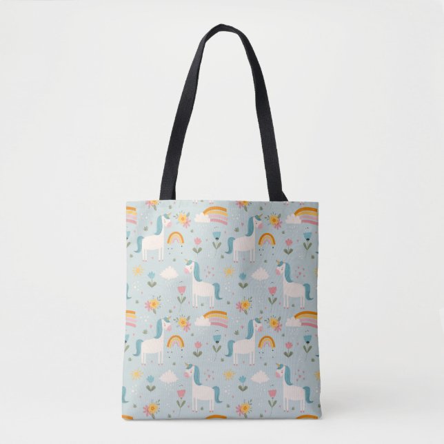 Niedliches Pastell-Regenbogen-Muster Tasche (Vorderseite)